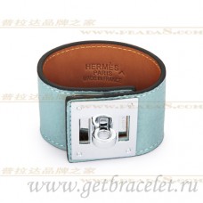 Bracelet Hermes Kelly Dog Bleu Avec Argent