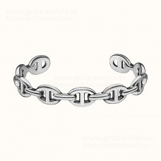 Hermes Chaine D'Ancre Enchainee Bracelet En Argent/Or Jaune