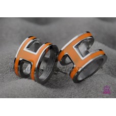 Boucles d'oreilles Hermes Pop H Orange en or blanc Boucles d'oreilles Hermes Pop H Orange en or blanc