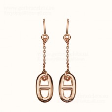 Boucles d'oreilles Hermes Farandole Or Rose/Or Blanc