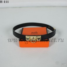 Hermes Rivale Double Wrap Bracelet Noir Or