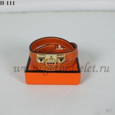 Hermes Rivale Double Wrap Bracelet Orange Or Hermes Rivale Double Wrap Bracelet Orange Or
