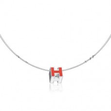 Collier Hermes Cage dH rouge en laque avec or Collier Hermes Cage dH rouge en laque avec or