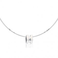 Collier Hermes Cage dH blanc en laque avec or