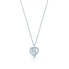 Tiffany Enchant Heart Pendentif Collier Argent Sterling Diamants Bijoux