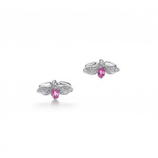 Tiffany Co. Paper Flower Boucles d'oreilles à tige en argent sterling 925 Glowworm pour femme avec diamants et cristal violet/bleu Tiffany Co. Paper Flower Boucles d'oreilles à tige en argent sterling 925 Glowworm pour femme avec diamants et cristal violet/bleu