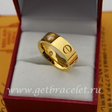 Bague Love Cartier En Or Jaune Avec 3 Diamants