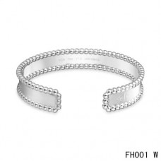 Van Cleef And Arpels Bracelet Ouvert En Or Blanc