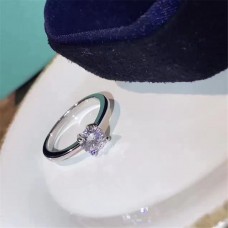 Bague Tiffany Harmony ronde en cristal pour fiançailles, rencontre pour femmes