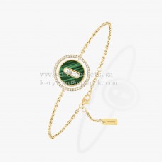 Messika Bracelet Lucky Move Malachite Avec Diamants Or Jaune
