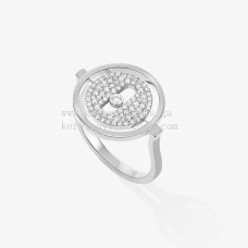 Messika Bague Lucky Move Pavée Diamants Or Blanc et Or Rose