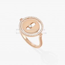 Messika Bague Lucky Move avec diamants or rose et or blanc
