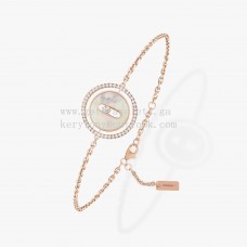 Messika Bracelet Lucky Move en Nacre Blanche Or Rose et Or Blanc