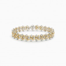 Tiffany Co. Schlumberger? Bracelet Lynn éblouissant en or jaune et diamants, prix Dubaï