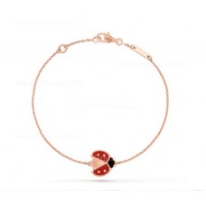 Van Cleef Arpels Lucky Long Bracelet Ailes Ouvertes Coccinelle Or Rose Cornaline Onyx Van Cleef Arpels Lucky Long Bracelet Ailes Ouvertes Coccinelle Or Rose Cornaline Onyx