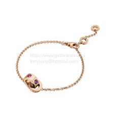 Bracelet BVLGARI BVLGARI en or rose avec améthystes et tourmalines roses