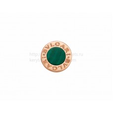 BVLGARI BVLGARI MAKE YOUR PAIR Boucles d'oreilles simples en or rose serties de malachite BVLGARI BVLGARI MAKE YOUR PAIR Boucles d'oreilles simples en or rose serties de malachite