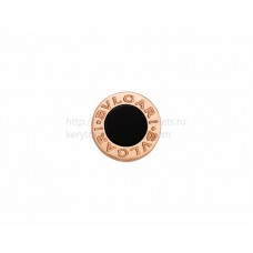 BVLGARI BVLGARI MAKE YOUR PAIR Boucles d'oreilles simples en or rose serties d'onyx