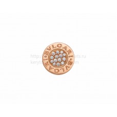BVLGARI BVLGARI MAKE YOUR PAIR Boucles d'oreilles simples en or rose serties de diamants pavés