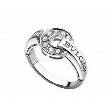 Bague BVLGARI BVLGARI en or blanc avec pavé de diamants