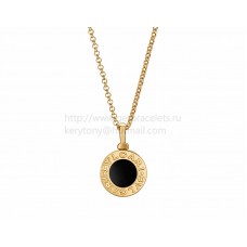 Collier BVLGARI BVLGARI Chaîne en or jaune avec onyx Collier BVLGARI BVLGARI Chaîne en or jaune avec onyx