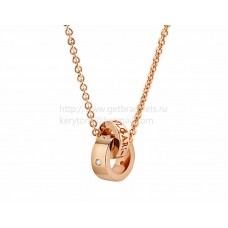 Collier BVLGARI BVLGARI avec pendentif en or rose avec 5 diamants