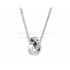 Collier BVLGARI BVLGARI avec pendentif en or blanc avec 5 diamants