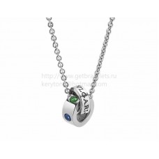 Collier BVLGARI BVLGARI en Or Blanc avec Saphirs Bleus et Tsavorite