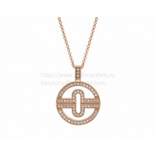 Collier BVLGARI Parentesi en or rose avec pavé de diamants