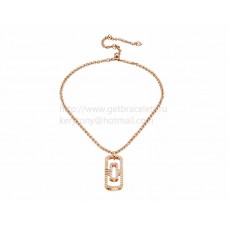 Collier BVLGARI Parentesi en or rose avec pavé de diamants
