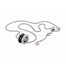 BVLGARI Save the Children Pendentif en céramique noire et argent sterling