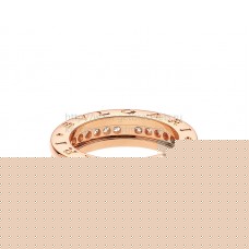 Bague Bvlgari B.zero1 1 bande en or rose avec pavé de diamants