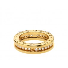 Bague Bvlgari B.zero1 1 bande en or jaune avec pavé de diamants
