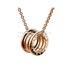 Pendentif Bvlgari B.zero1 en or rose avec chaîne