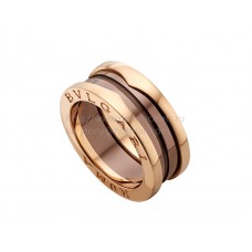 Bague 2 anneaux Bvlgari B.zero1 en or rose et cermet Bague 2 anneaux Bvlgari B.zero1 en or rose et cermet