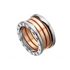 Bvlgari B.zero1 Bague Beautiful Mistake à 4 anneaux en or rose et blanc Bvlgari B.zero1 Bague Beautiful Mistake à 4 anneaux en or rose et blanc