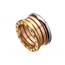 Bague Bvlgari B.zero1 à 4 anneaux en or rose blanc et jaune