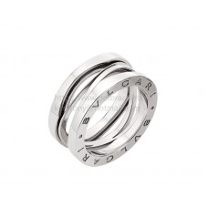Bague géométrique à 3 bandes Bvlgari B.zero1 Legend en or blanc