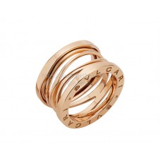 Bague géométrique à 4 bandes Bvlgari B.zero1 Legend en or rose