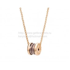 Collier Bvlgari B.zero1 avec chaîne et pendentif en or rose en or rose et cermet