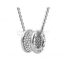 Pendentif Bvlgari B.zero1 Pave Diamond avec chaîne en or blanc Pendentif Bvlgari B.zero1 Pave Diamond avec chaîne en or blanc