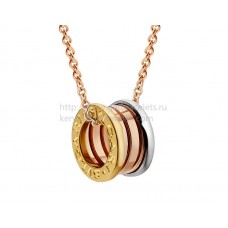 Pendentif Bvlgari B.zero1 en or blanc rose et jaune Pendentif Bvlgari B.zero1 en or blanc rose et jaune