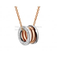 Pendentif Bvlgari B.zero1 en or rose et blanc