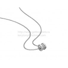 Collier Bvlgari B.zero1 en or blanc avec pavé de diamants