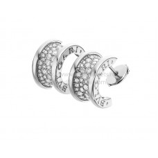 Boucles d'oreilles Bvlgari B.zero1 en or blanc et pavé de diamants