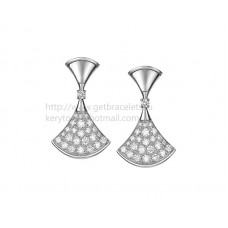 Boucles d'oreilles Bvlgari DIVAS Dream en or blanc avec pavé de diamants