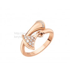 Bague Bvlgari DIVAS Dream en or rose avec pavé de diamants