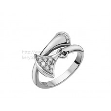 Bague Bvlgari DIVAS Dream en or blanc avec pavé de diamants