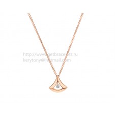 Collier ajouré Bvlgari Divas Dream en or rose avec pendentif en or rose avec diamant central