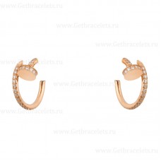 Cartier Juste Un Clou Petite Boucle D'oreille Or Rose Avec Diamants Cartier Juste Un Clou Petite Boucle D'oreille Or Rose Avec Diamants
